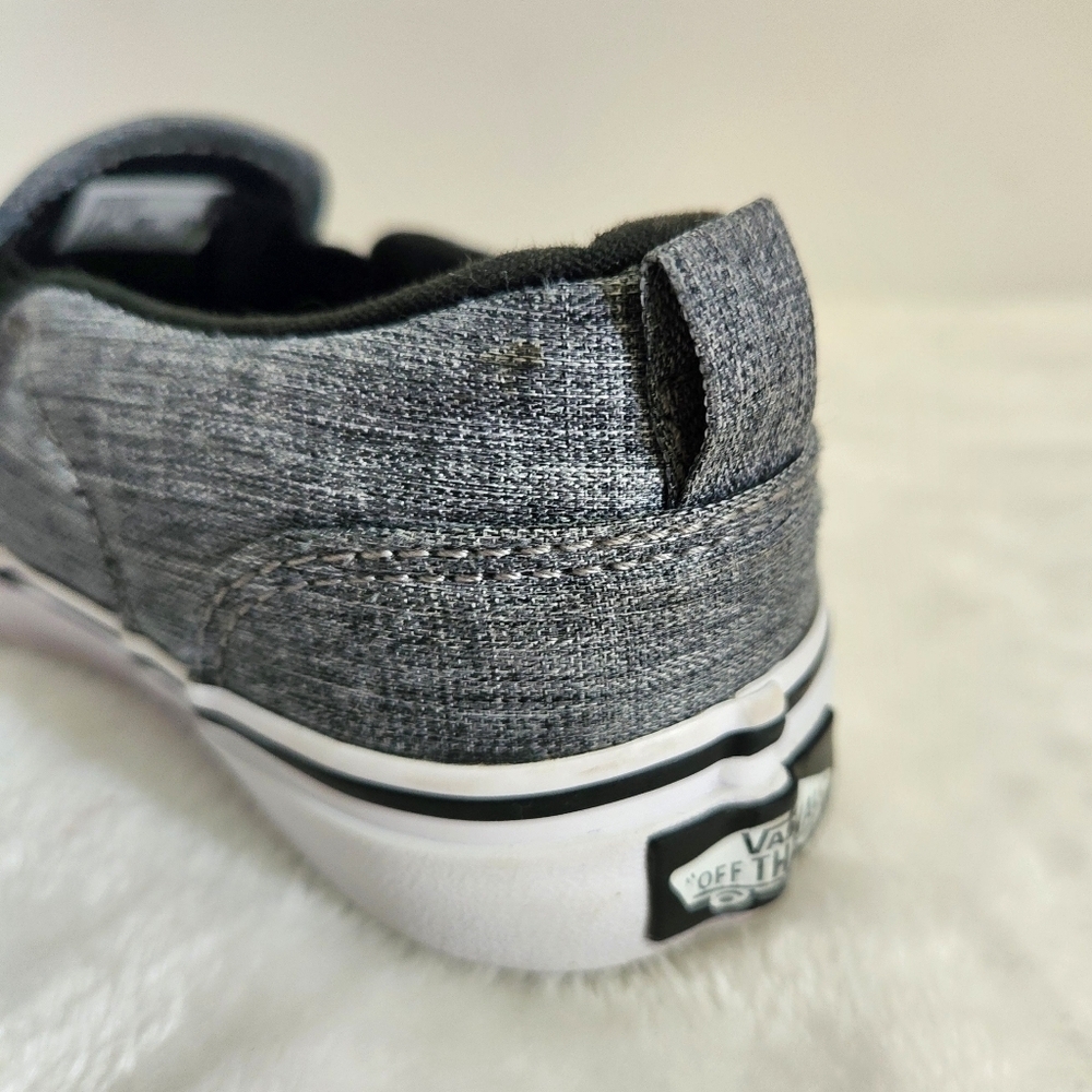 Vans Asher Heather Gray Classic Skate Canvas Slip On Sneaker Shoe Youth 12 - Picture 10 of 14